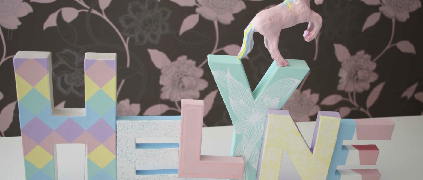 baby wyn lettres décoratives licorne