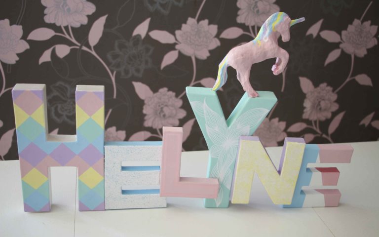 baby wyn lettres décoratives licorne